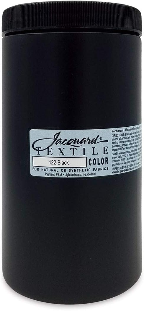 Jacquard Textile Color Black - Permanent Fabric Paint for All