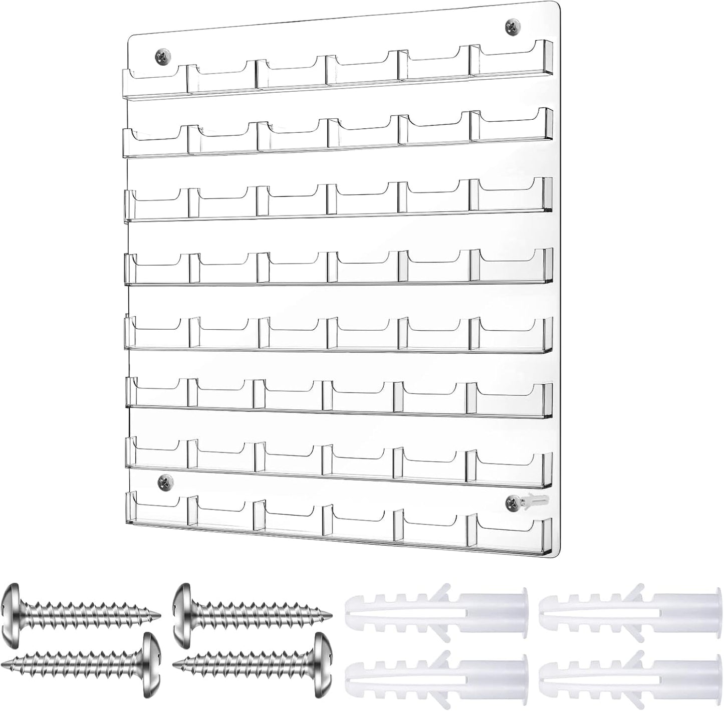 Hillban Acrylic Business Card Holder Wall Mount for Organizing