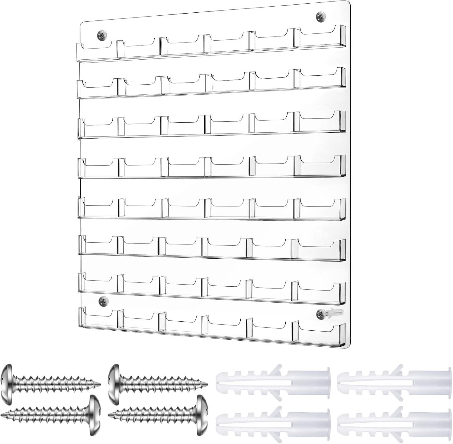 Hillban Acrylic Business Card Holder Wall Mount for Organizing