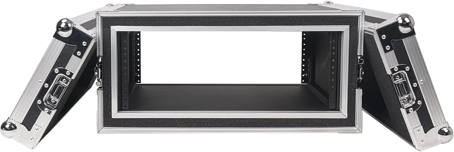 Sound Town Shock Mount 4U ATA Plywood Rack Case for Pro Gear