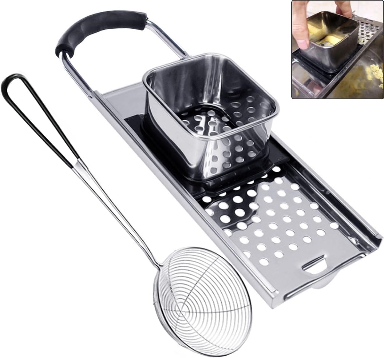 Handheld Stainless Steel Spaetzle Maker - Effortless Homemade Noodles