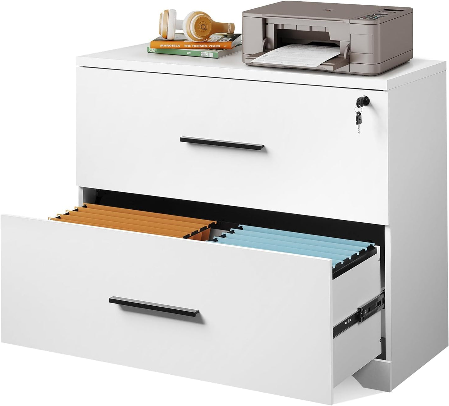 DEVAISE 2-Drawer Wood Lateral File Cabinet for Home Office