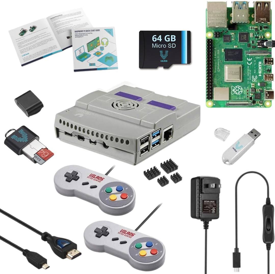 Vilros Raspberry Pi 4 8GB Gaming Kit for Ultimate Retro Fun
