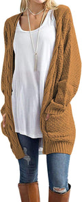 Loose Open Front Cable Knit Cardigan Sweater for Women - Cozy Everyday