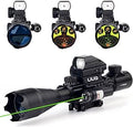 UUQ 4-16x50 Tactical Rifle Scope with Laser & Reflex Dot Sight