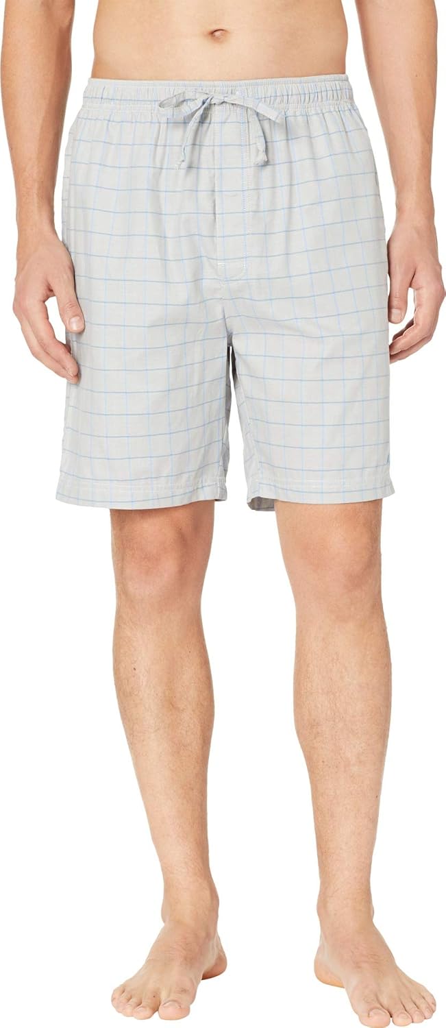 Nautica Men's Soft Woven Cotton Elastic Waistband Pajama Shorts
