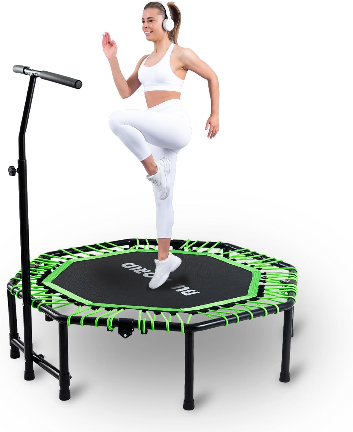 Fitness Trampoline for Adults - 48in Foldable Rebounder with Handle