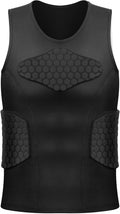 Zicac Men's Padded Compression Shirt for Sports and Training