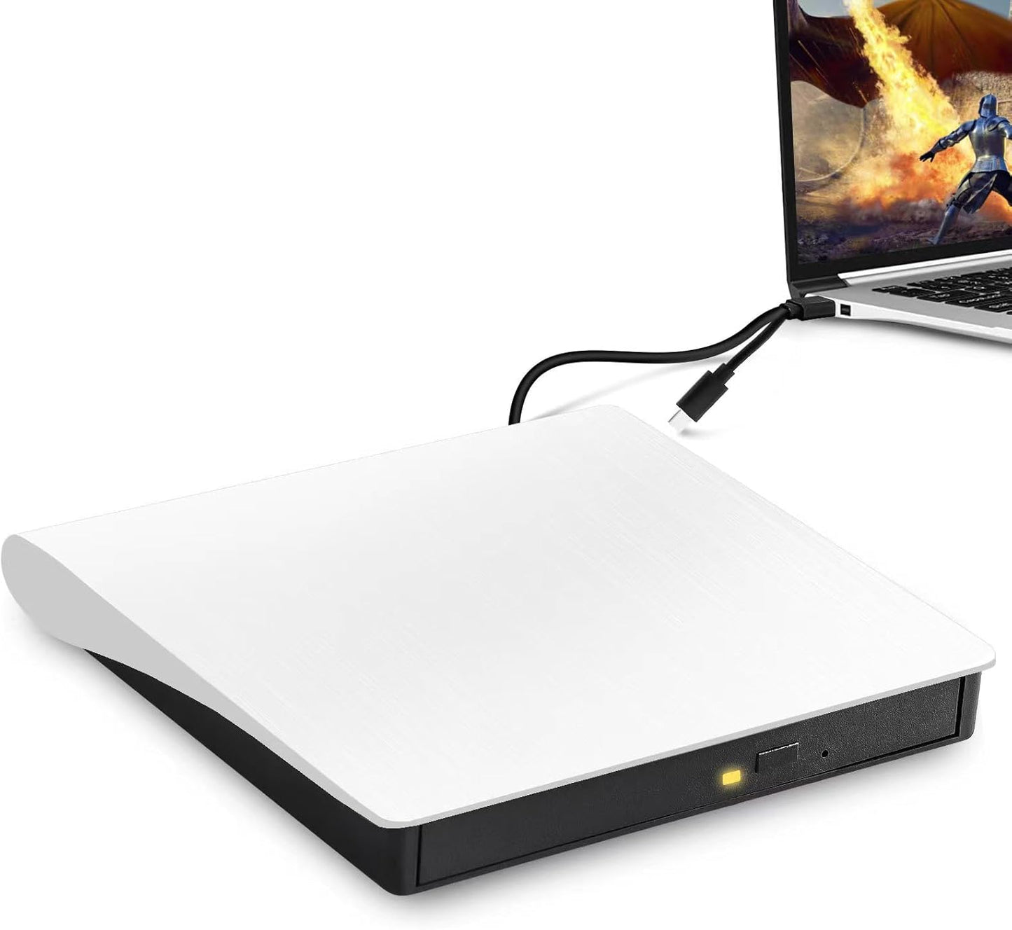 Portable External CD/DVD Drive - Fast Data Transfer