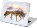 Hard Plastic MacBook Pro 16 14 M3 M2 Protective Wolf View Cover