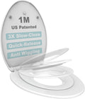 1M Family Toilet Seat with Built-In Toddler Seat - Slow Close