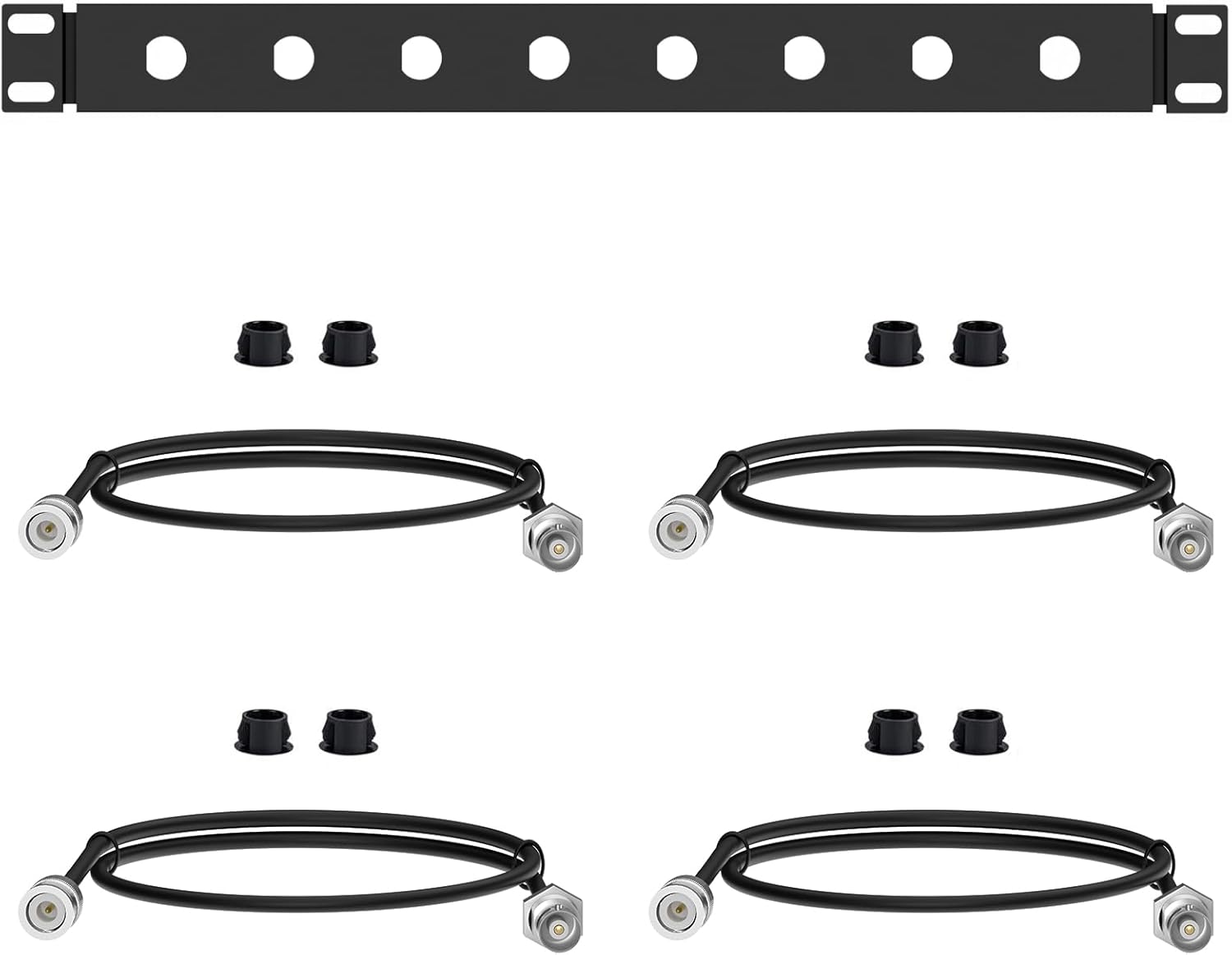 BNC Antenna Kit for 19in Rack Mount with Four 2FT Cables