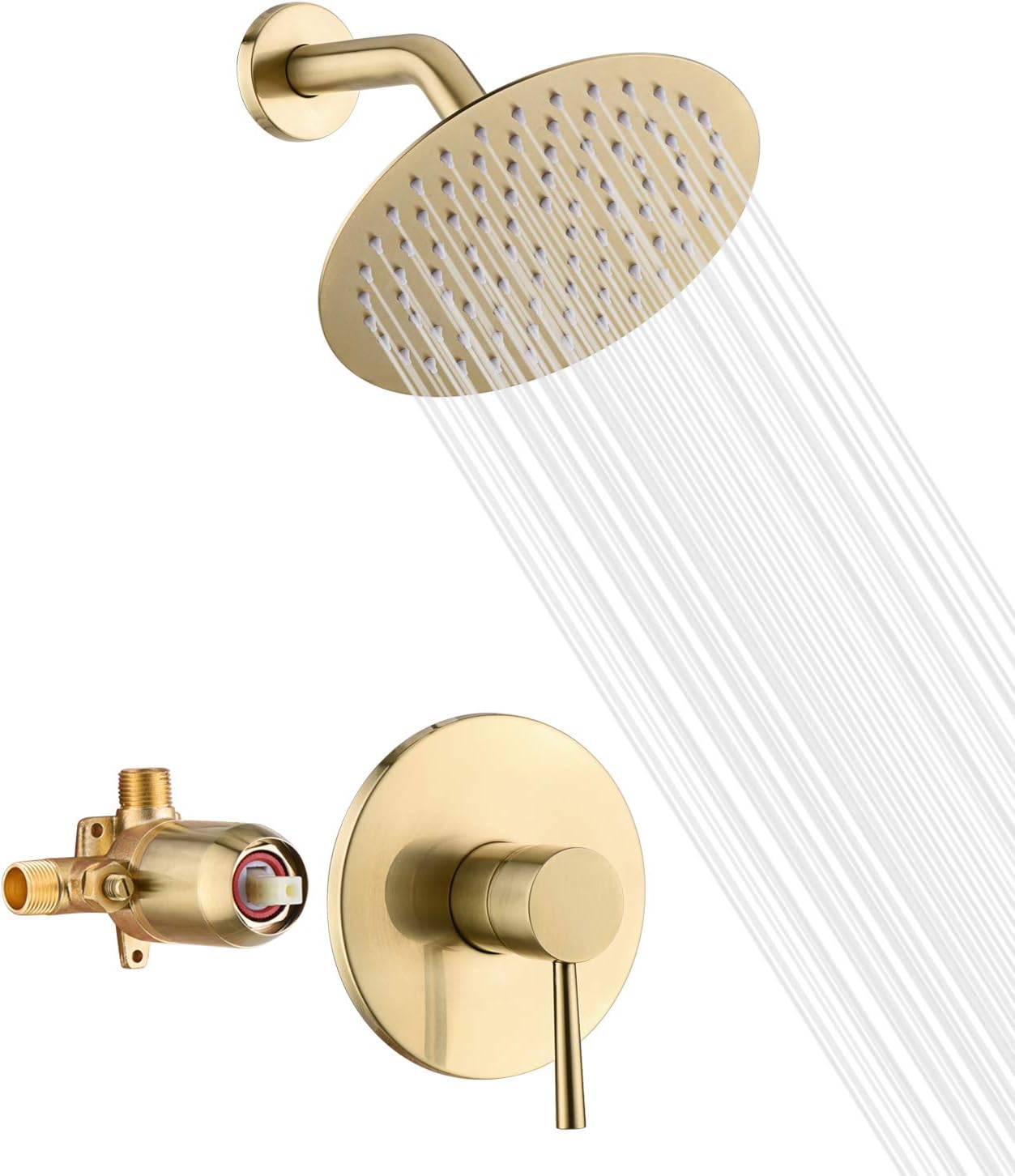 Sumerain Shower Faucet Set with 8 Inch Rain Shower Head