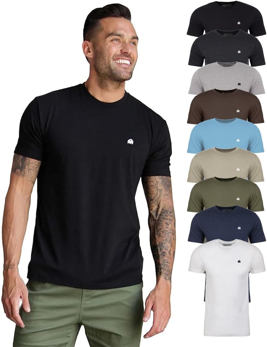 INTO THE AM Mens T Shirt with Logo - Soft Fitted Tees
