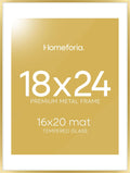 Elegant 18x24 Gold Poster Frame with Mat for Stunning Displays