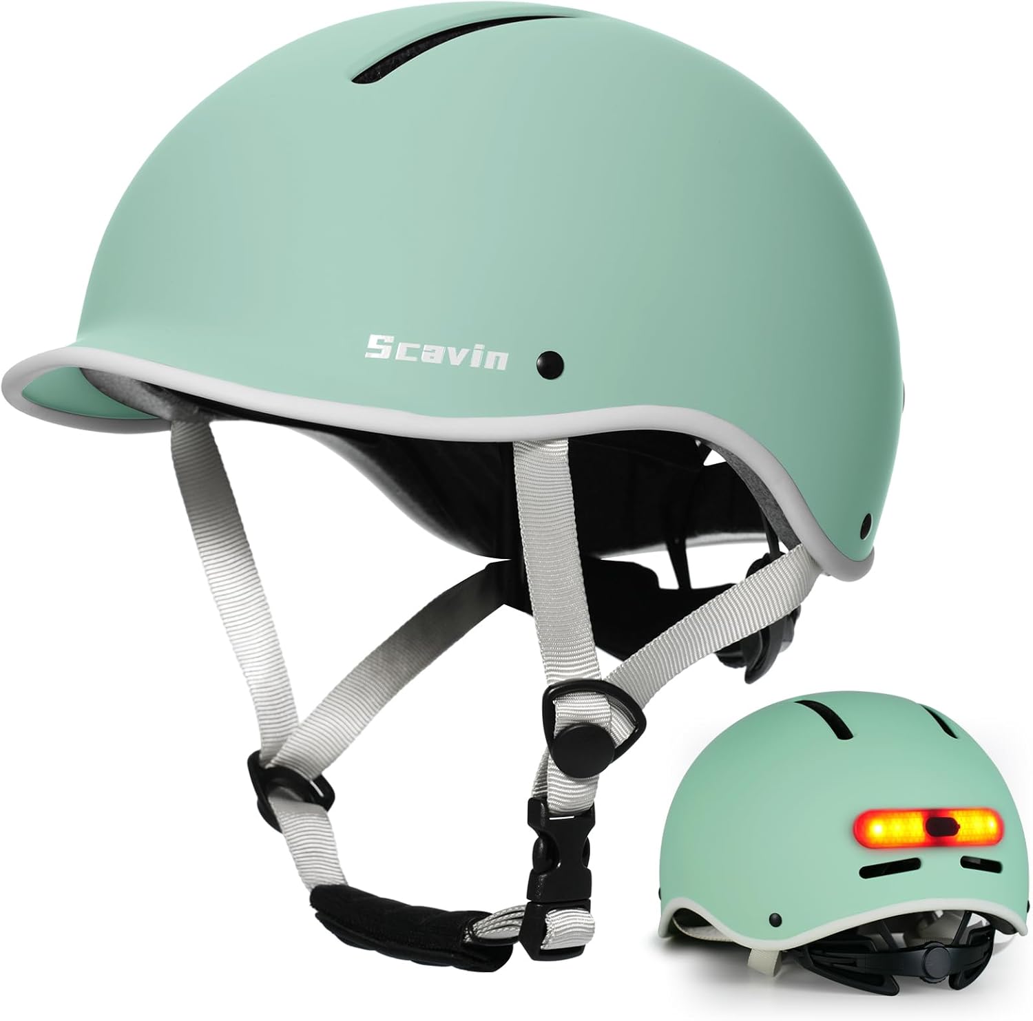 Bike Helmet for Adult: Adjustable Cycling Helmet with LED Light