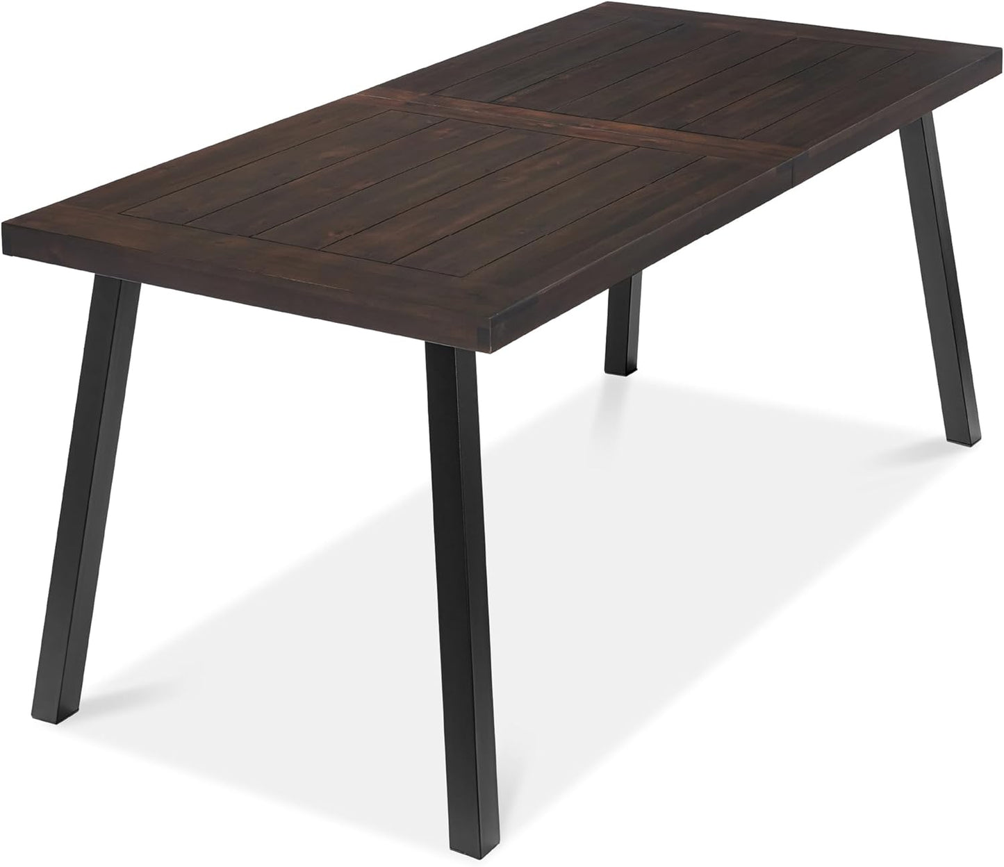 6-Person Acacia Wood Dining Table for Indoor and Outdoor Use
