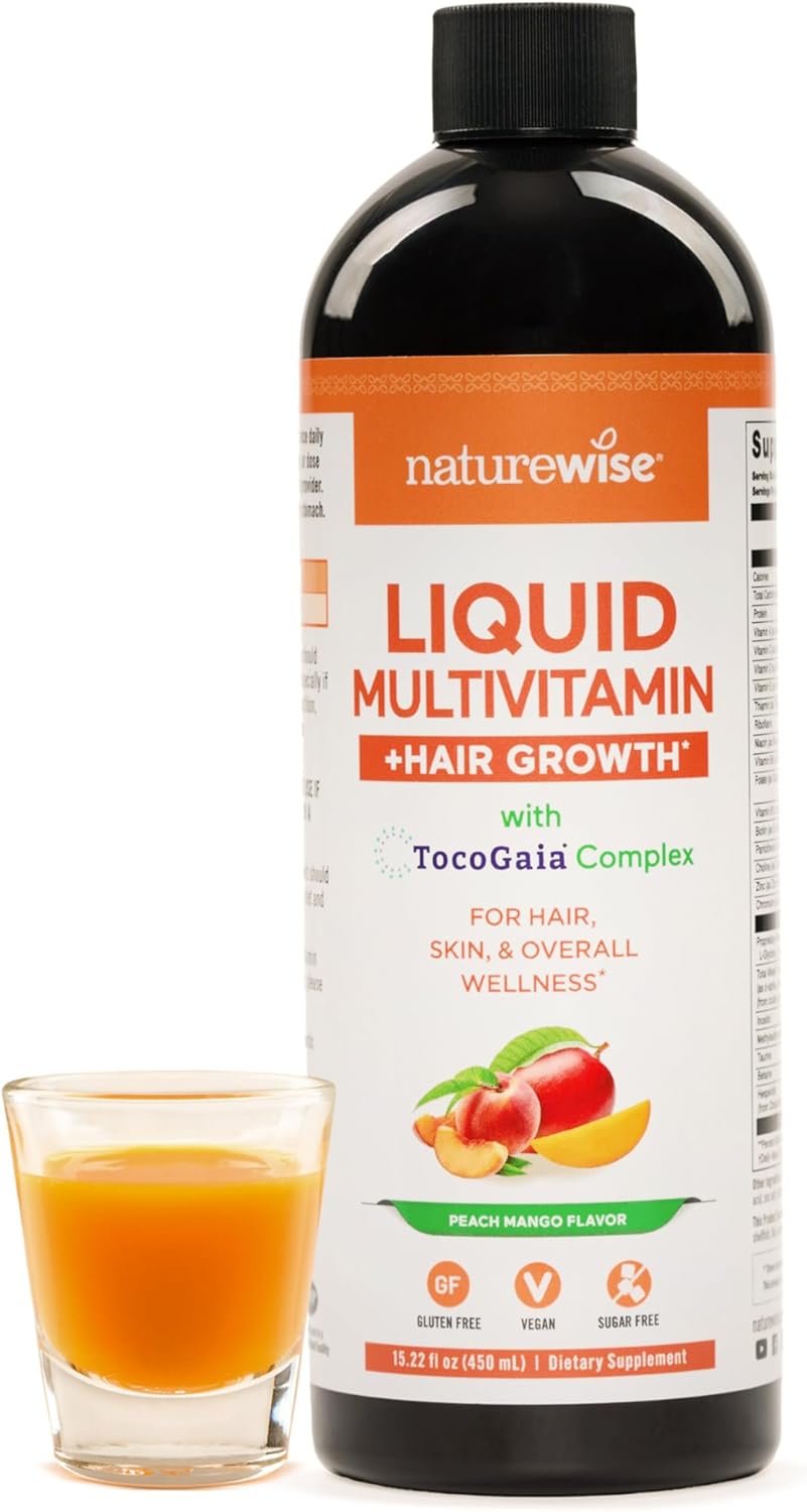 NatureWise Liquid Multivitamin for Hair Growth & Skin Elasticity