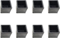 Chair Leg Caps 8-Pack Black - Floor Protectors for 20x20mm Square
