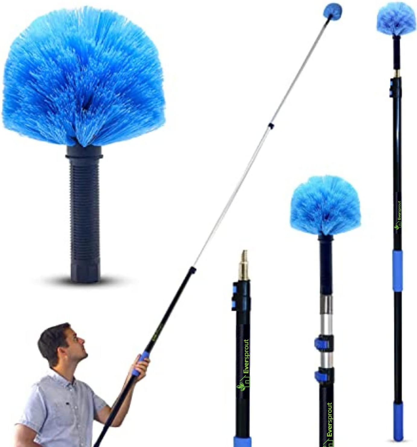 EVERSPROUT Telescoping Duster with Extension Pole for High Ceilings