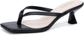 Kitten Flip Flop Thong Low Heels for Women - 2.15in PU Leather