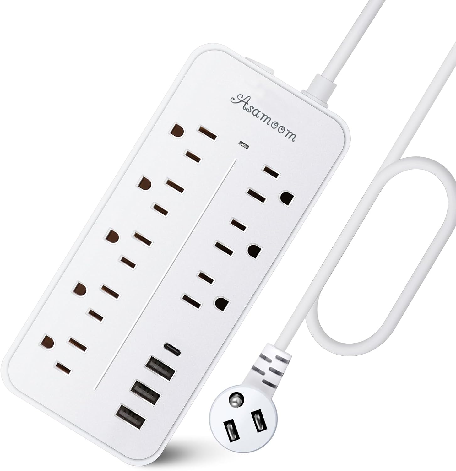 Surge Protector Power Strip with USB-C - Asamoom's Ultimate Power Solution
