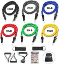 Resistance Band Kit with Heavy Duty Protective Sleeves - Stackable Set