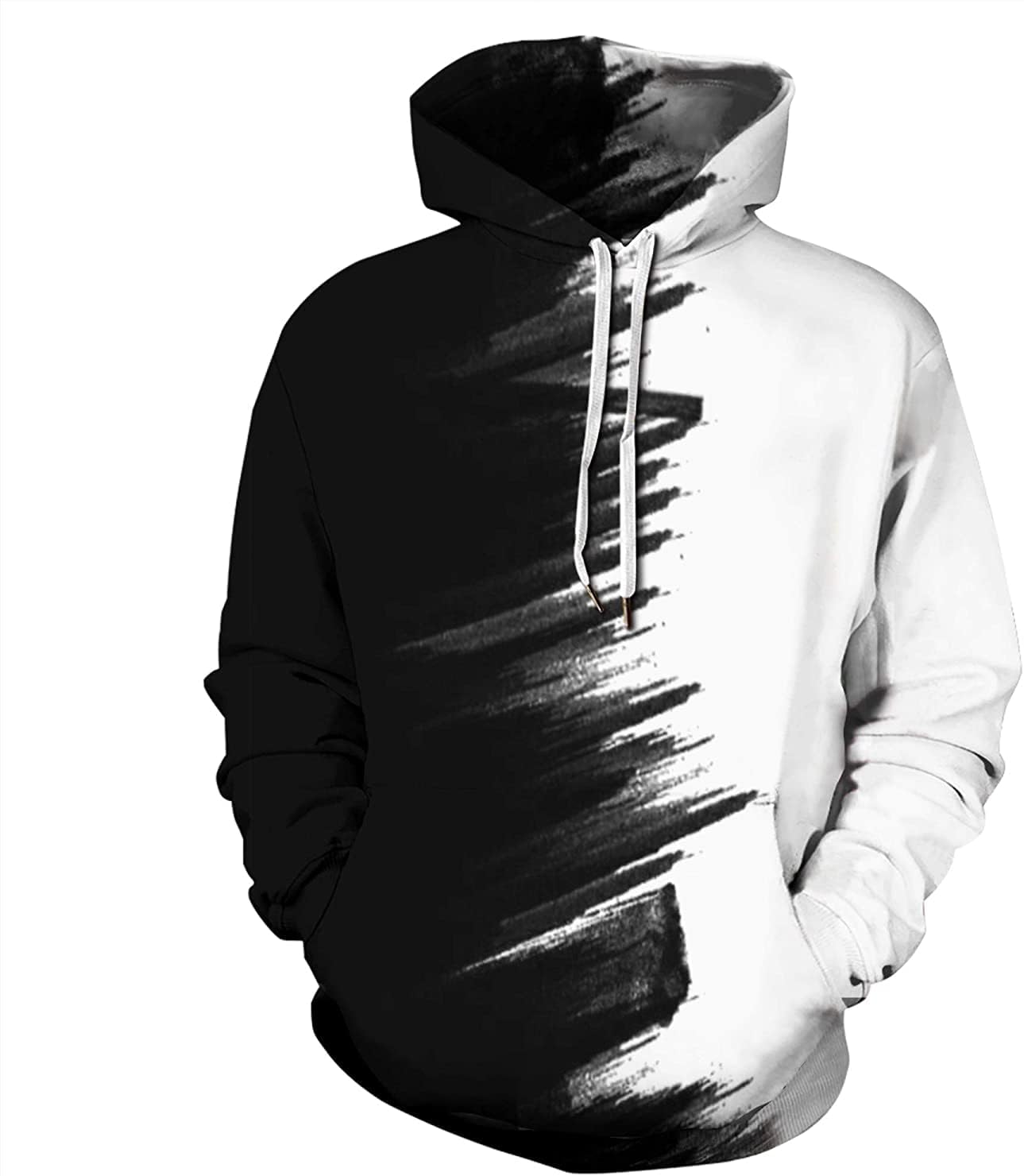 Galaxy Print Hoodie with Big Pockets: Trendy Unisex Style