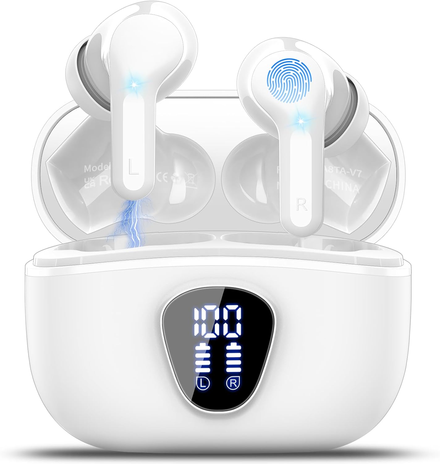 40H Playback Wireless Earbuds - HiFi Stereo, Noise Cancelling, IP7 Waterproof