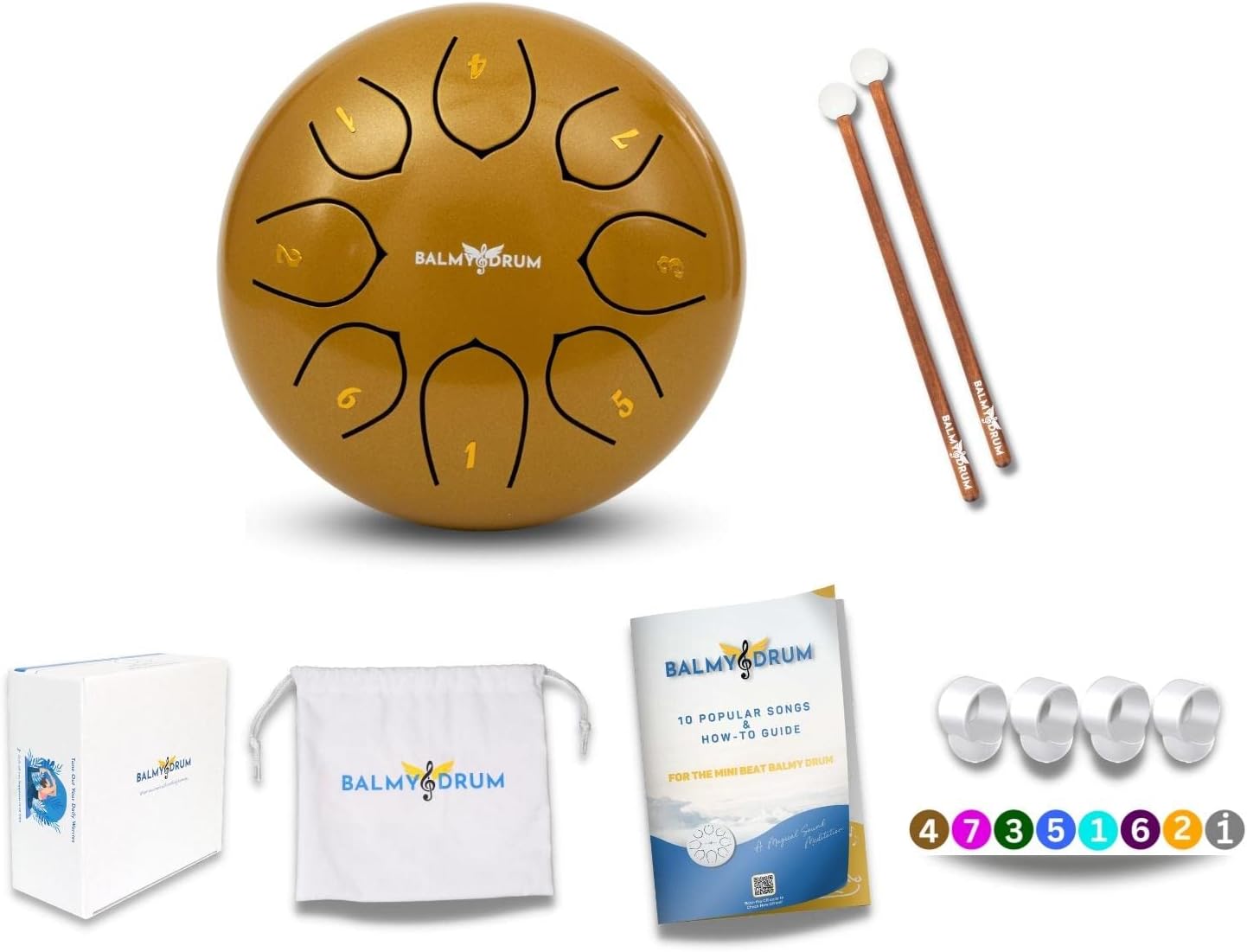 The Balmy Drum - 8 Note 6 Inch Steel Tongue Drum for All Ages