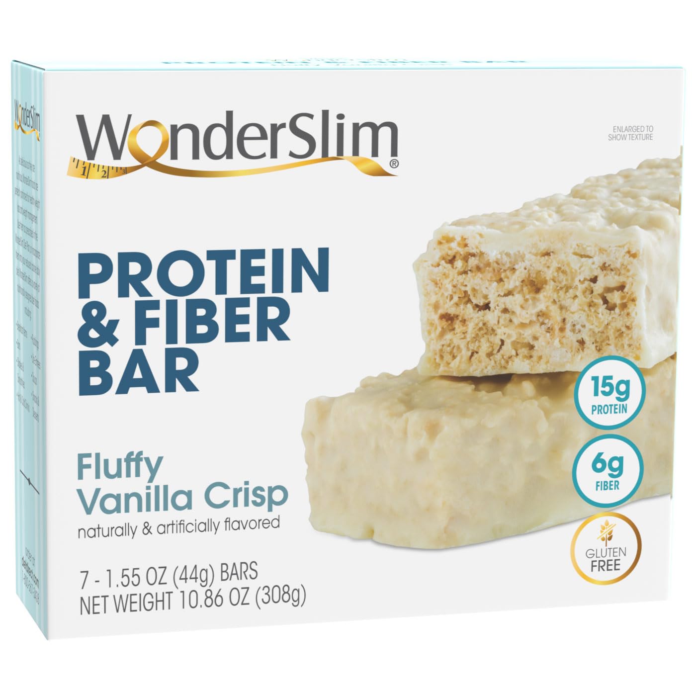 WonderSlim Vanilla Protein Bar - 15g Protein, 7g Fiber, Gluten Free