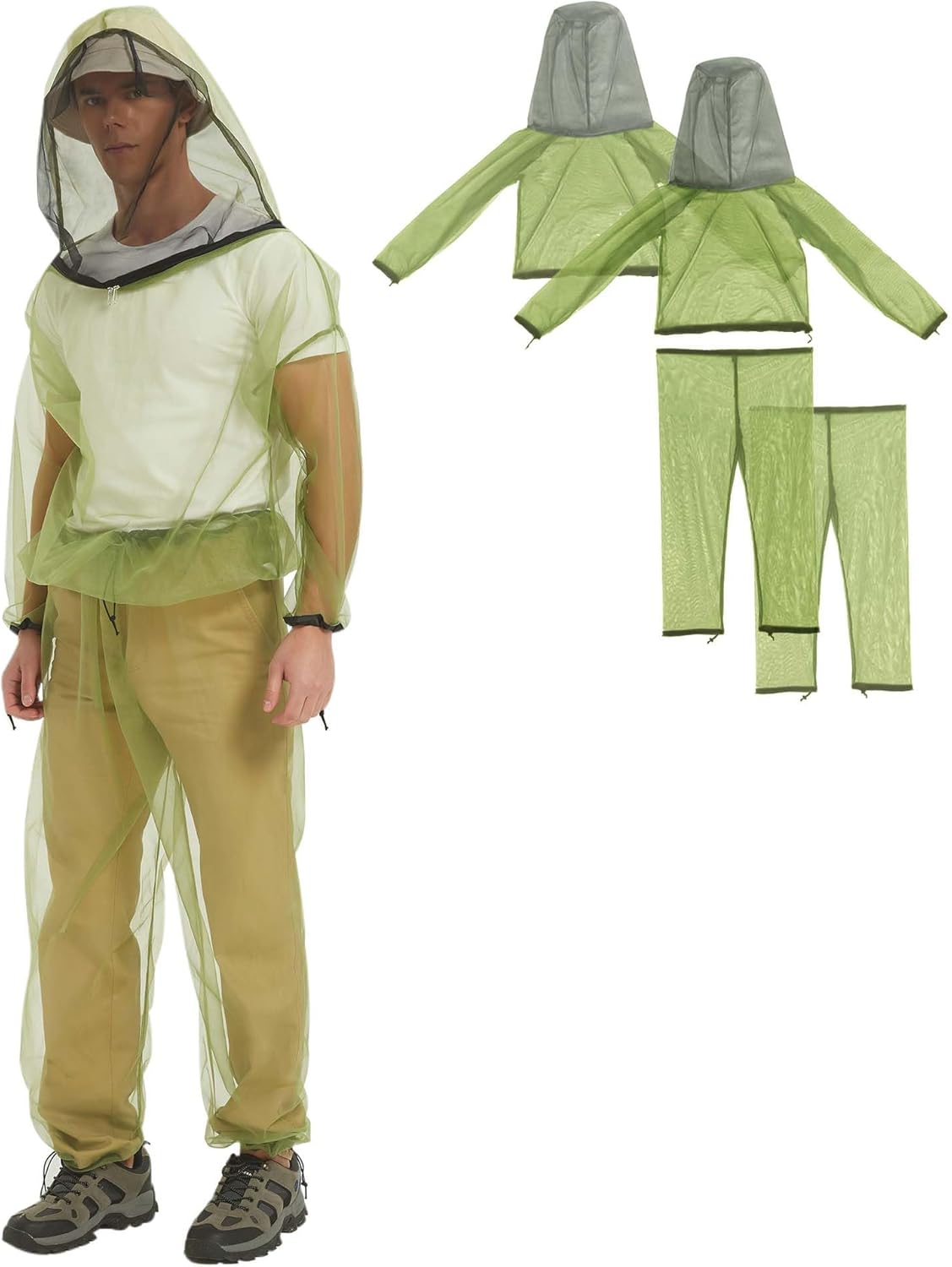 HENNCHEE Mosquito Suits for Adult - Full Body Bug Protection