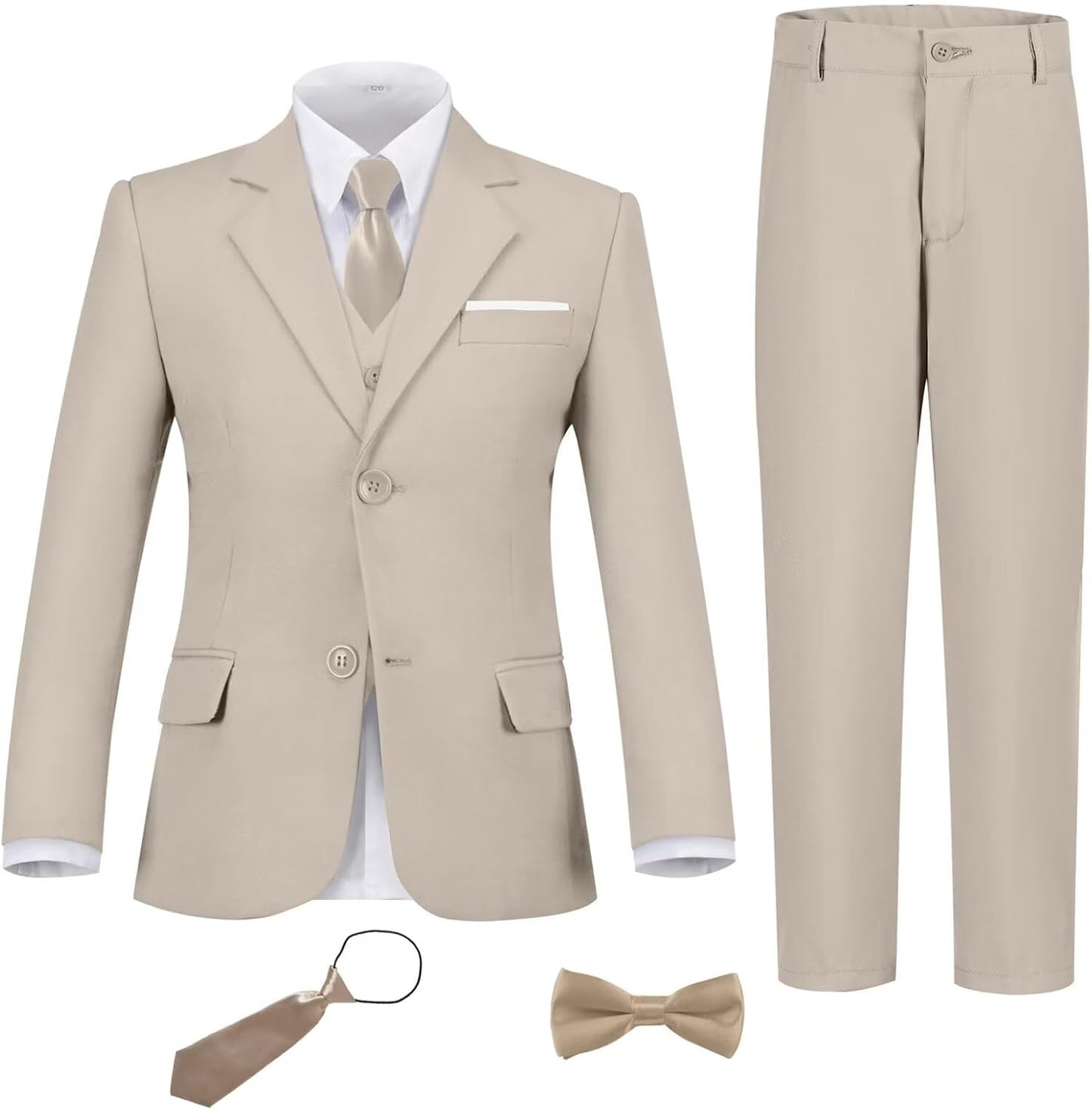 Boys Suit Set Slim Fit Toddler Tuxedo for Weddings and Proms