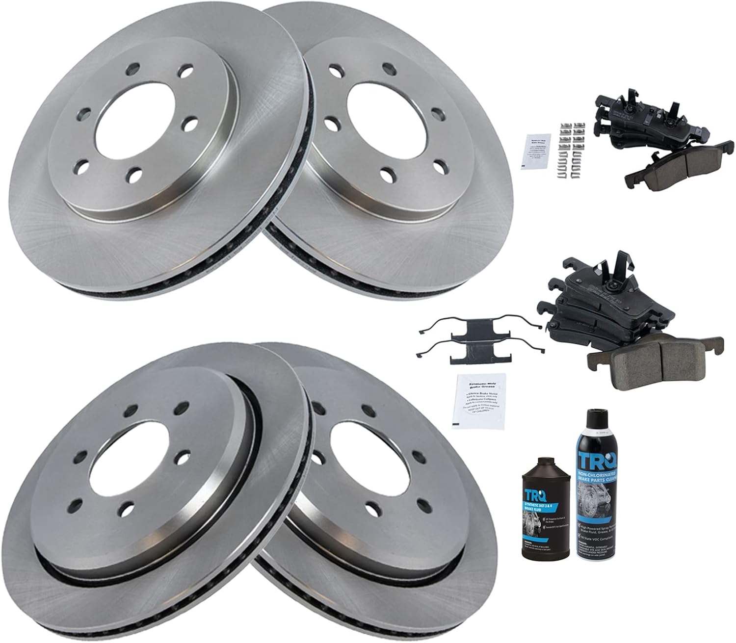 TRQ Brake Pad & Rotor Kit for 2003-2006 Ford Expedition