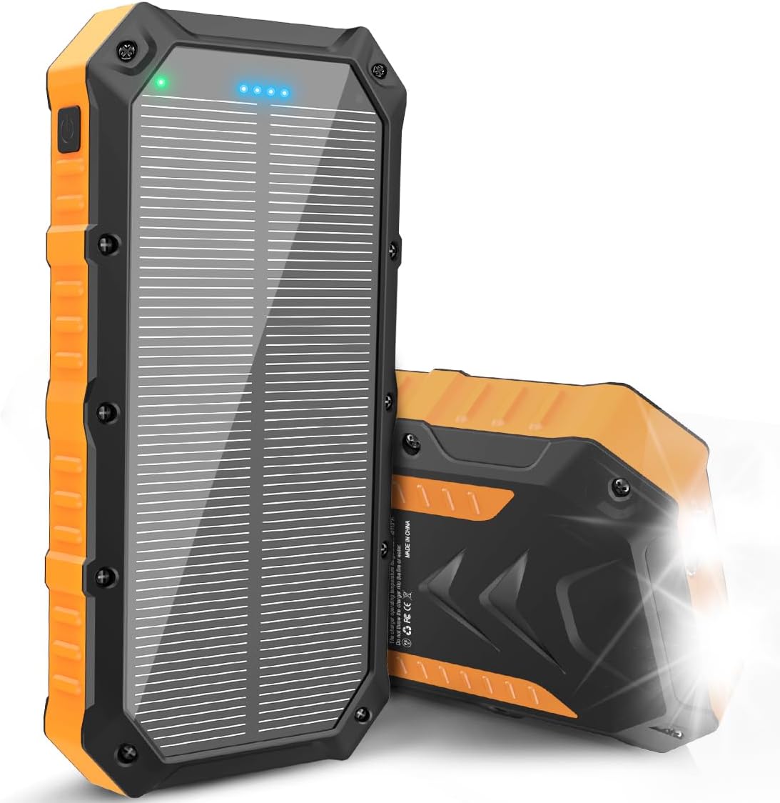 42800mAh Solar Power Bank: Fast Charge, 4 USB Ports, LED Light - Kepswin
