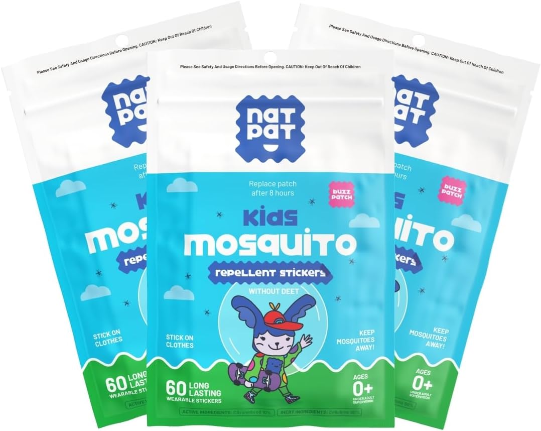 NATPAT Buzz Patch Mosquito Stickers for Kids - Safe & Effective