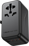 MOMAX 140W Universal Travel Adapter - Compact GaN Quick Charge