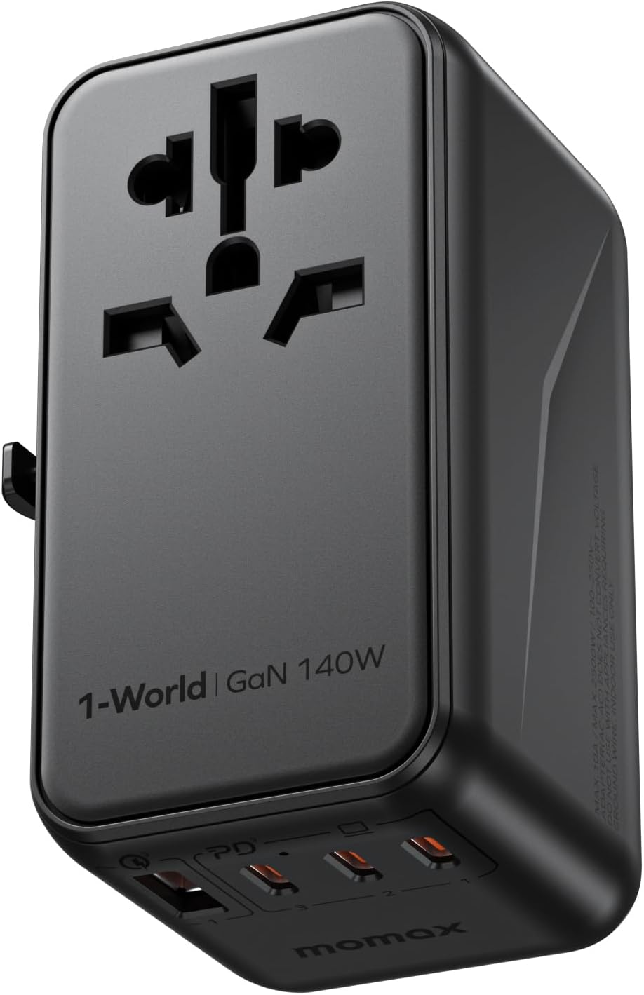 MOMAX 140W Universal Travel Adapter for Fast Charging Needs