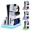 PS5 Cooling Station with RGB Charger Dock - All-in-One Stand
