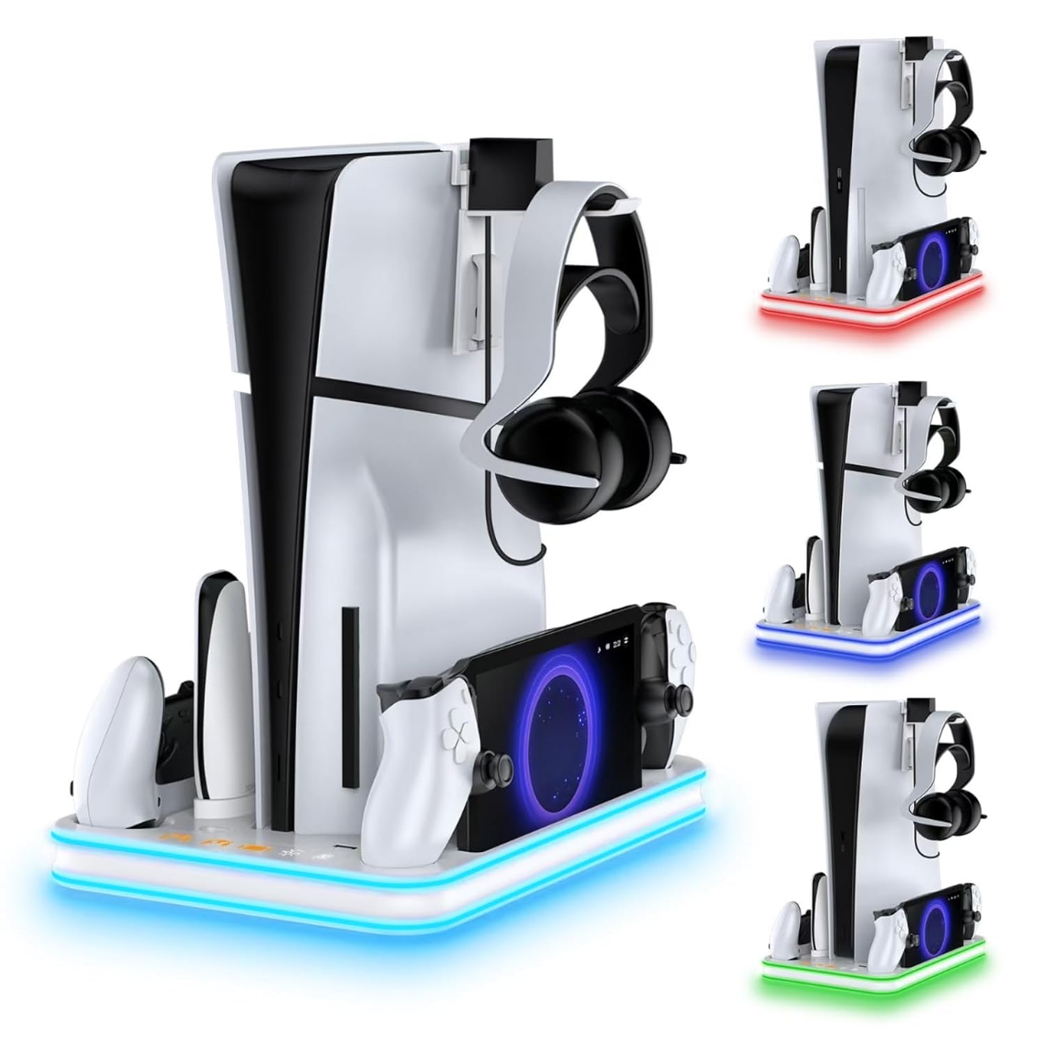 PS5 Cooling Station with RGB Charger Dock for DualSense & More