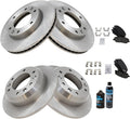 TRQ Front and Rear Brake Pad & Rotor Kit - Ceramic Pads with Chemical