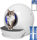 Self Cleaning Litter Box for Multiple Cats - App Control & Odor-Free