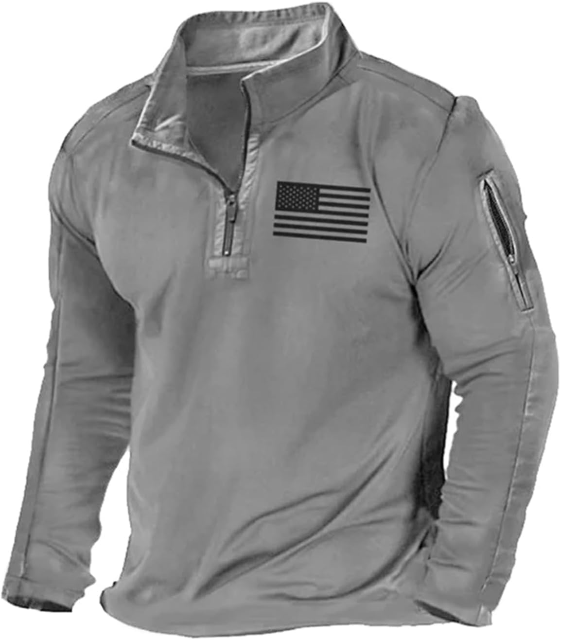 Men's USA Flag Graphic Pocket Pullover for Patriotic Style