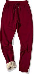 Men's Thermal Fleece Jogger Pants Sherpa Lined - Heavyweight Warmth