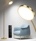 Gold Floor Lamp Super Bright Dimmable LED Standing Lamp - Adjustable