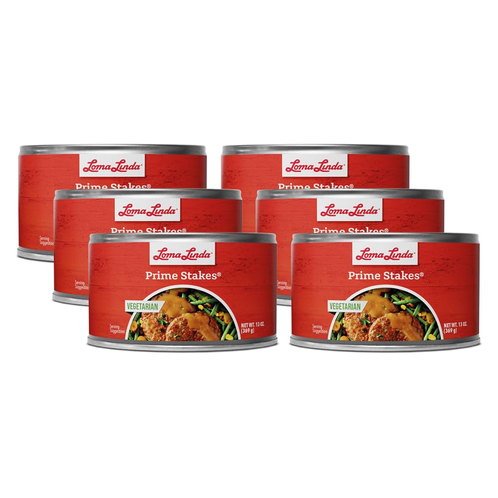 Loma Linda Plant Based Meats Prime Stakes 6 Pack for Easy Meals