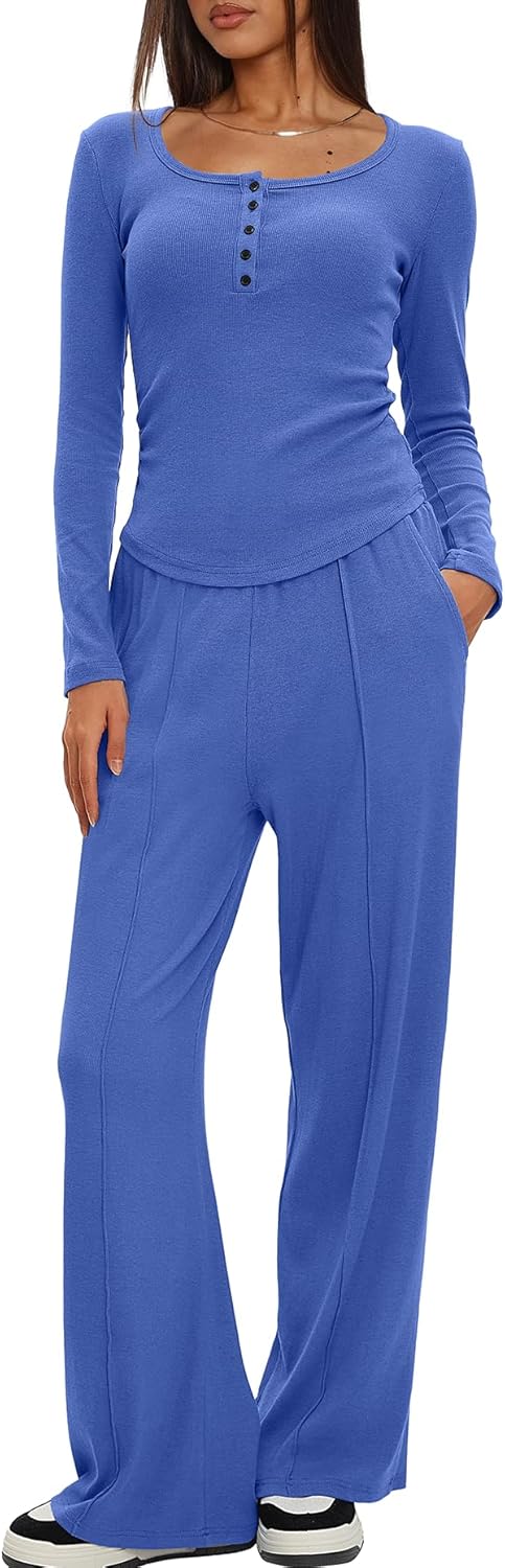Darong Womens 2 Piece Matching Lounge Sets for Travel Comfort