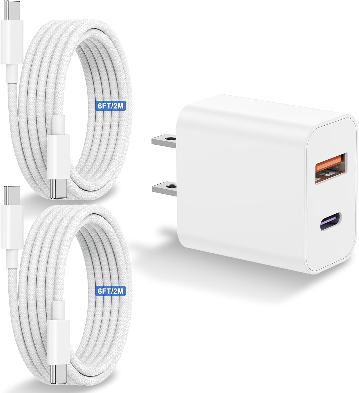 Fast Charge Duo: 20W Dual Port iPhone Charger Set