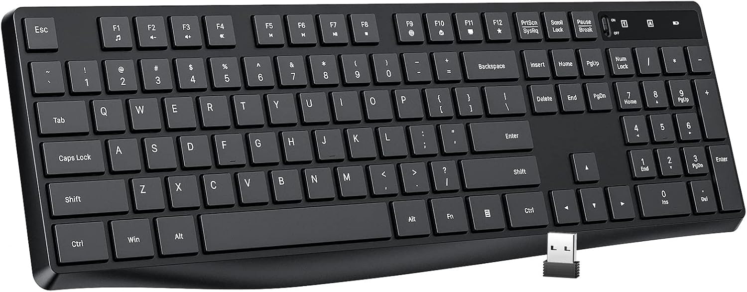 Lovaky MK98 Wireless Keyboard - Ergonomic PC Keypad