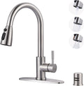 Kitchen Faucet with Air Gap - Brushed Nickel Pull Down Faucet